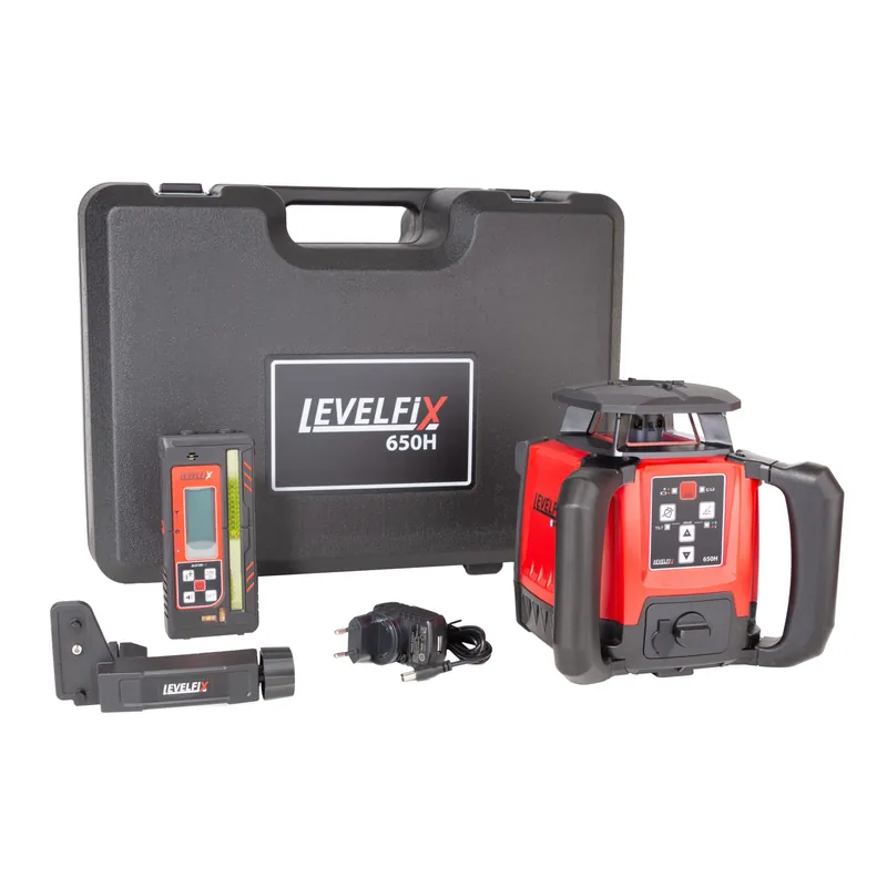 Levelfix 554611 650H Horizontal Construction Laser Set rouge avec trépied 1.8m et bâton de mesure