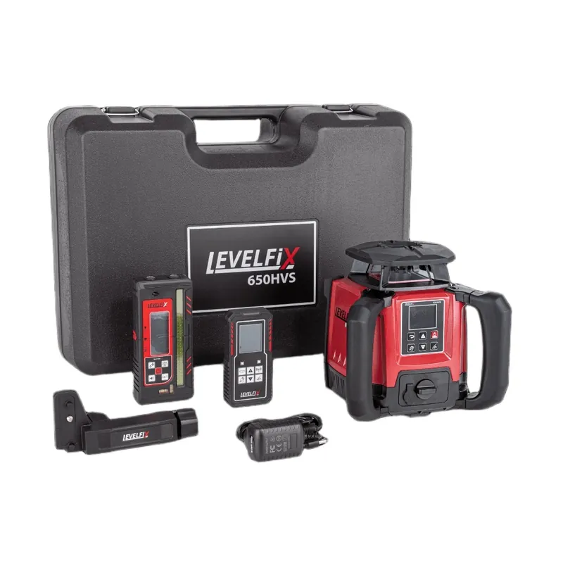 Levelfix 554642 650HVS Laser de chantier horizontal/vertical rouge avec trépied 2.7m et bâton de mesure