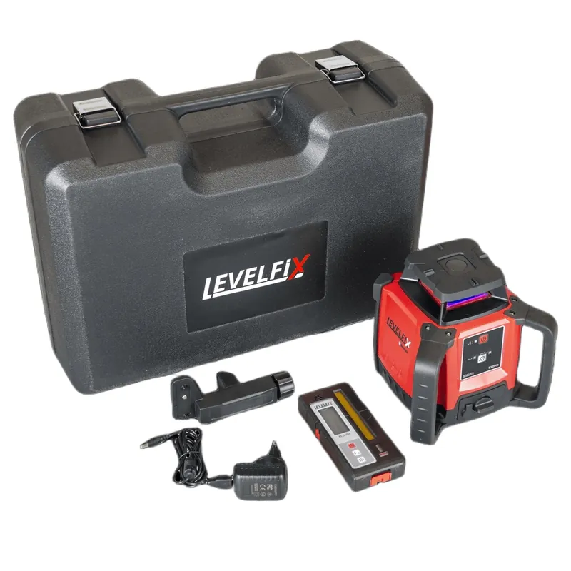 Levelfix 554601 650Hb Laser de chantier horizontal rouge avec trépied 1.8m et bâton de mesure