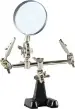 Weller WLACCHHB-02EU Troisième porte-main avec loupe et 2 pinces crocodiles