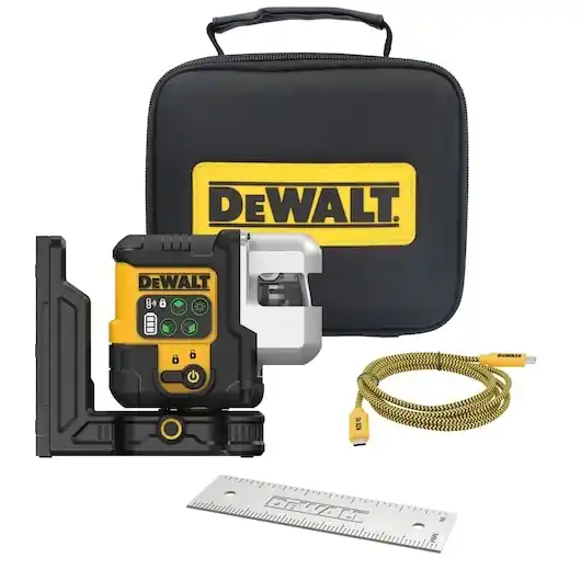 DeWalt DCLE14301GB-XJ Laser à ligne transversale 3x180° vert avec port de charge USB-C