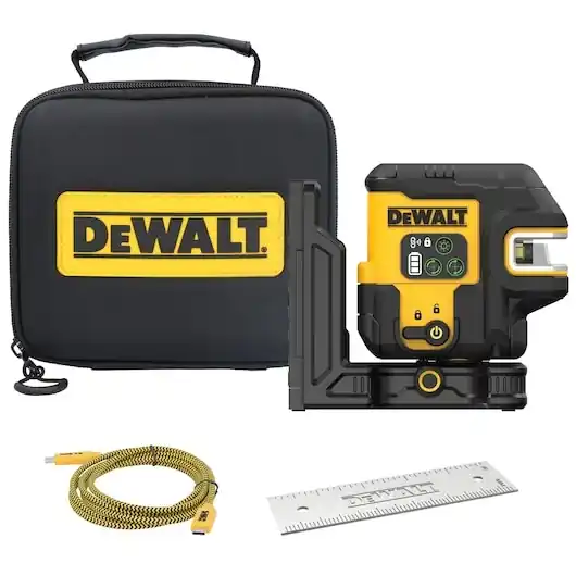 DeWalt DCLE14251GB-XJ Laser à lignes croisées + 5 spots verts avec port de charge USB-C