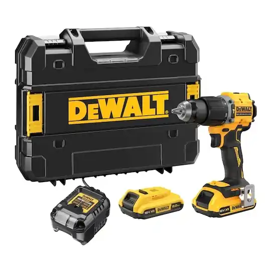 DeWalt DCD799D2T-QW Perceuse visseuse/marteau compacte 18V XR sans balais 2x 2.0Ah batterie et chargeur dans une valise TSTAK