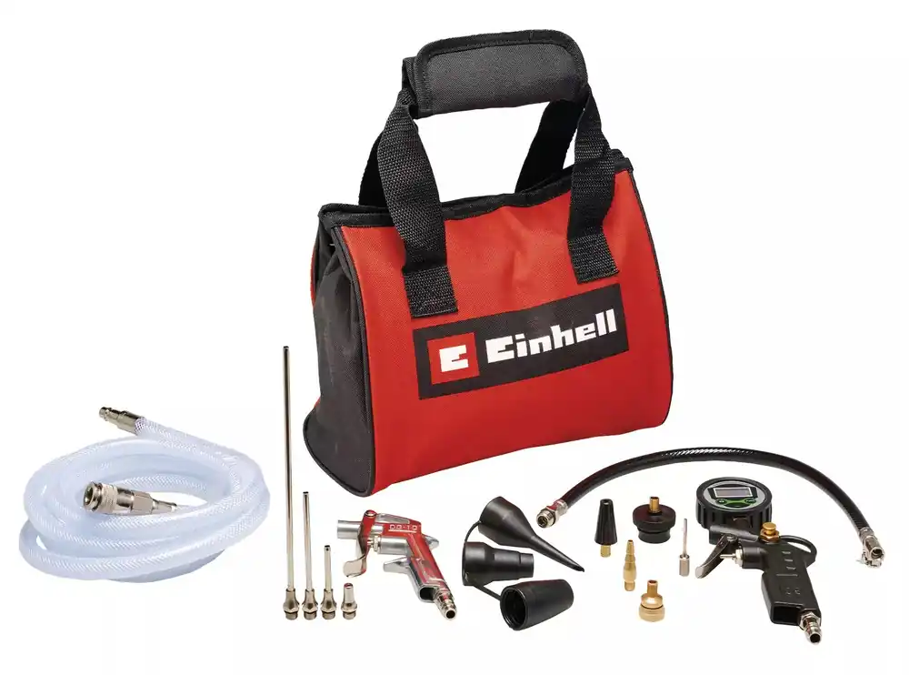 Einhell 4139693 Ensemble d‘air comprimé 15 pièces dans un sac de rangement