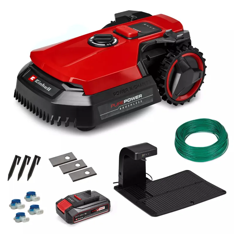 Einhell 3413935 FREELEXO 500 Li Kit Tondeuse robotisée avec 2,5 Ah en boîte