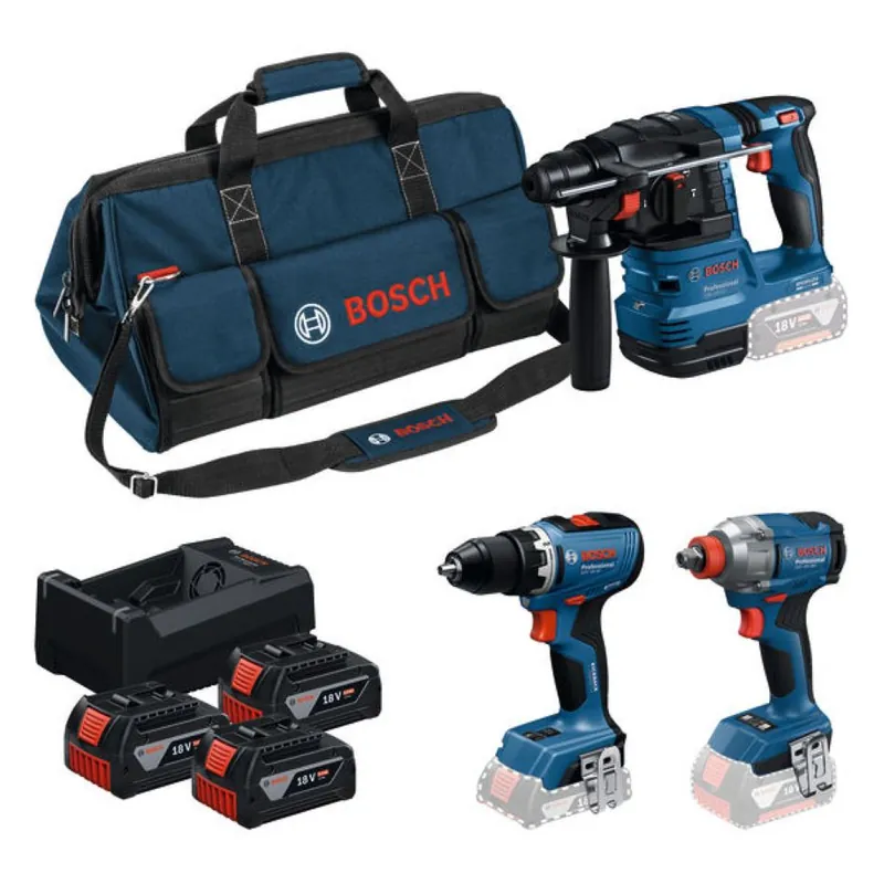 Bosch Bleu 0615A50093 Accutoolkit 3 Toolkit 18V 3x GBA 18V 5.0Ah et chargeur GAL 12V-18V-80 dans Toolbag