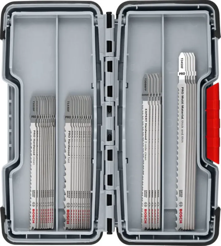 Bosch Bleu Accessoires 2607011945 PRO Kitchen builder Jigsaw blade set in Toughbox 30 piece set
