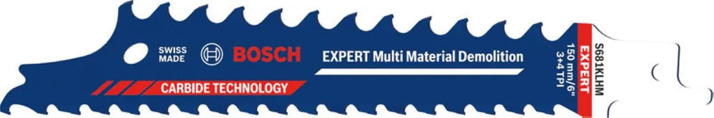 Bosch Bleu Accessoires 2608901705 EXPERT Lame de scie à guichet S681KLHM Multi Material Demolition 10x