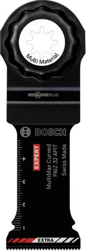 Bosch Bleu Accessoires 2608902070 EXPERT Starlock Plus Lame de scie égoïne PAIZ 32 APIT Carbure revêtu Multimatériaux Curved-Tec 32 x 50 1ST