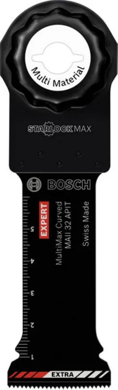 Bosch Bleu Accessoires 2608902076 EXPERT Starlock Max Lame de scie amovible MAII 32 APIT Carbure revêtu Multimatériaux Curved-Tec 32 x 70 1ST