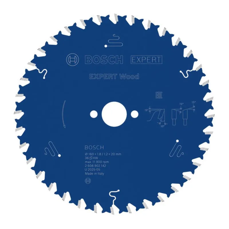 Bosch Bleu Accessoires 2608902142 EXPERT Lame de scie circulaire Bois 160 x 1,8/1,2 x 20 mm T36