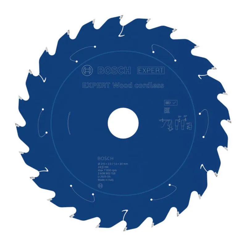 Bosch Bleu Accessoires 2608902159 EXPERT Lame de scie circulaire Bois sans fil 210 x 2/1,4 x 30 mm T24