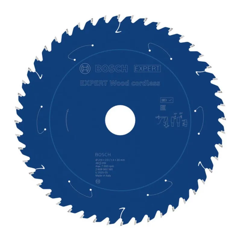 Bosch Bleu Accessoires 2608902160 EXPERT Lame de scie circulaire Bois sans fil 210 x 2/1,4 x 30 mm T48