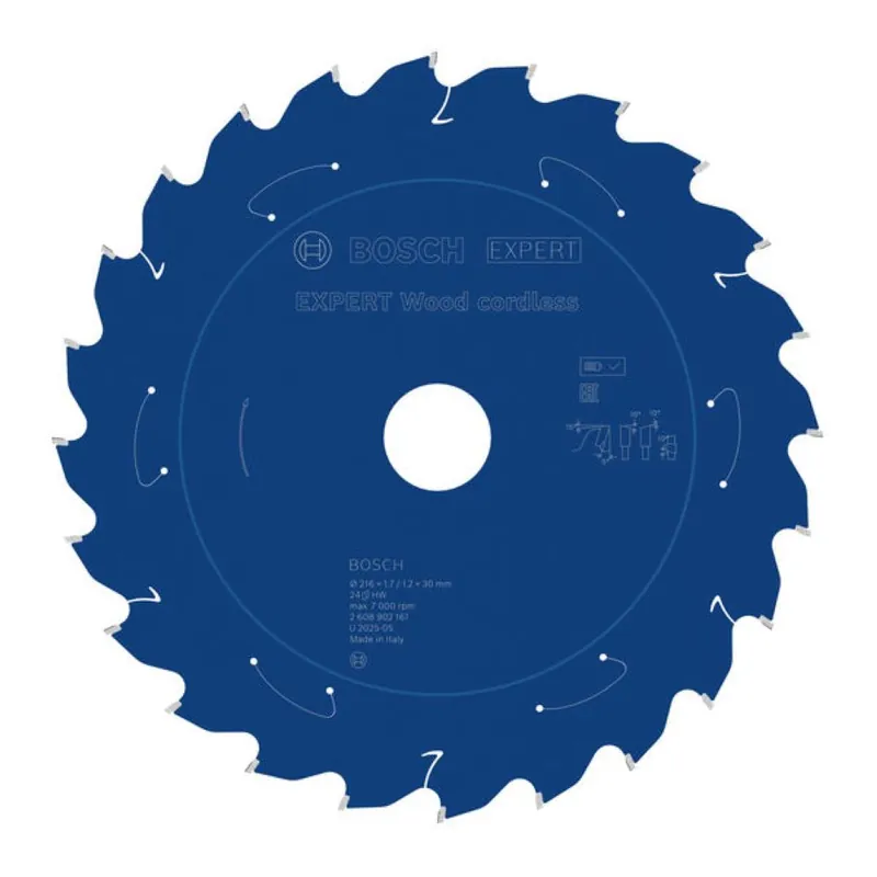 Bosch Bleu Accessoires 2608902161 EXPERT Lame de scie circulaire Bois sans fil 216 x 1,7/1,2 x 30 mm T24