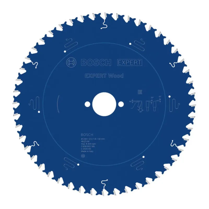 Bosch Bleu Accessoires 2608902166 EXPERT Lame de scie circulaire Bois 230 x 2,5/1,8 x 30 mm T48