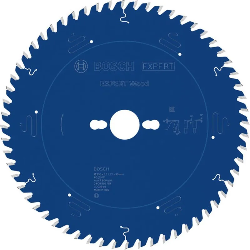 Bosch Bleu Accessoires 2608902169 EXPERT Lame de scie circulaire Bois 250 x 3,2/2,2 x 30 mm T60
