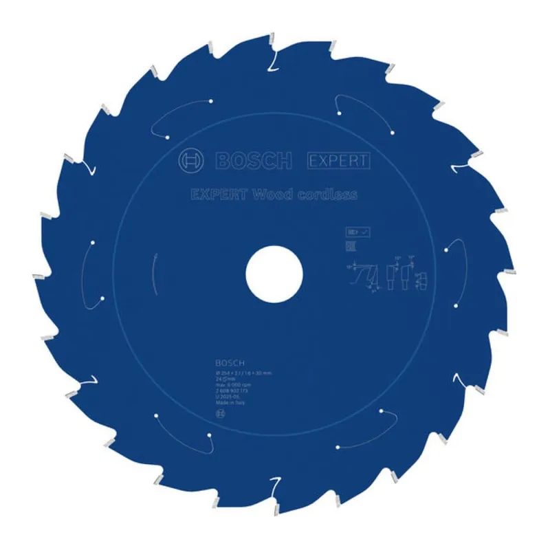 Bosch Bleu Accessoires 2608902173 EXPERT Lame de scie circulaire Bois sans fil 254 x 2.1/1.6 x 30 mm T24
