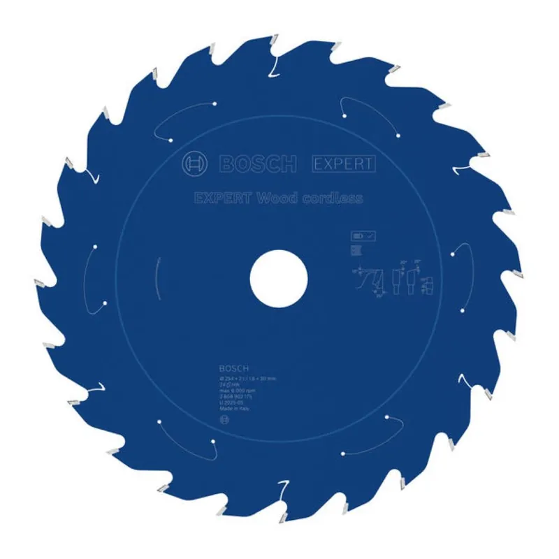Bosch Bleu Accessoires 2608902175 EXPERT Lame de scie circulaire Bois sans fil 254 x 2.1/1.6 x 30 mm T24
