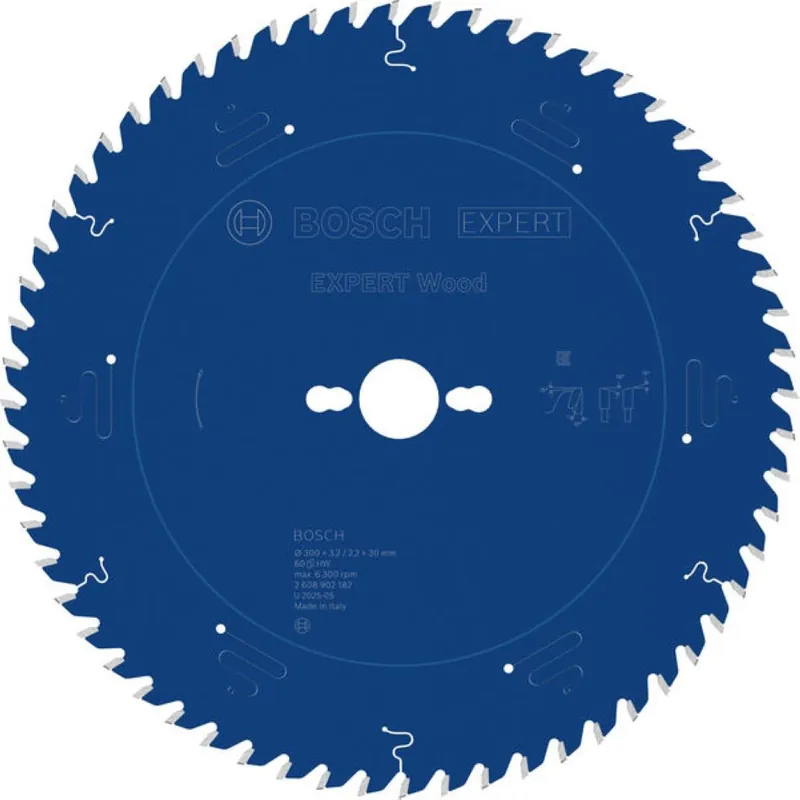Bosch Bleu Accessoires 2608902182 EXPERT Lame de scie circulaire Bois 300 x 3,2/2,2 x 30 mm T60
