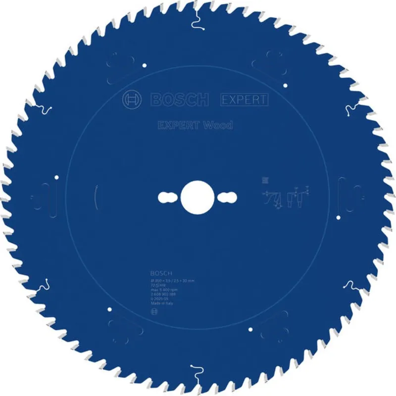 Bosch Bleu Accessoires 2608902189 EXPERT Lame de scie circulaire Bois 350 x 3,5/2,5 x 30 mm T72