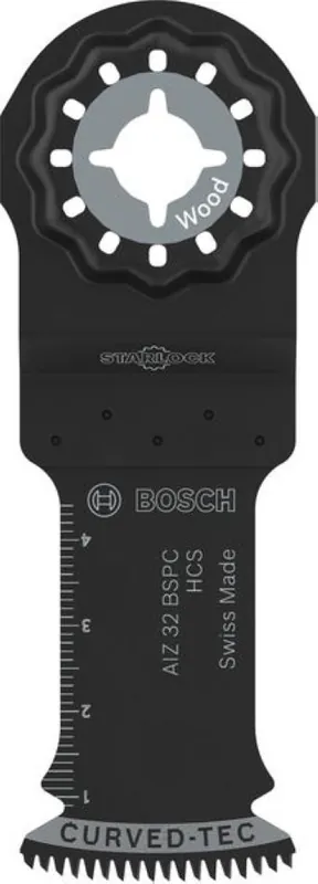 Bosch Bleu Accessoires 2608669243 Lame de scie Starlock AIZ 32 BSPC HCS Hardwood Curved-Tec 32 x 50 1ST