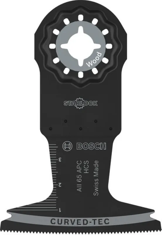 Bosch Bleu Accessoires 2608669254 Lame de scie plongeante Starlock large AII 65 APC HCS Wood Curved-Tec 65 x 40 1ST