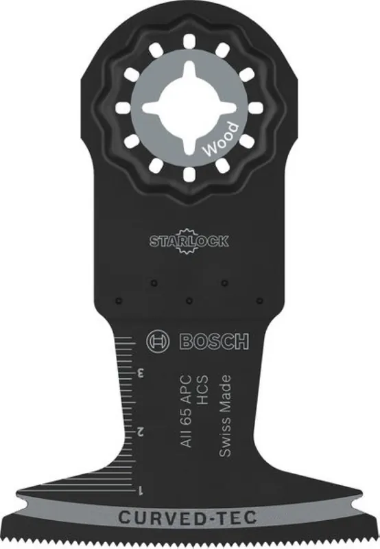 Bosch Bleu Accessoires 2608669255 Lame de scie plongeante Starlock large AII 65 APC HCS Wood Curved-Tec 65 x 40 5ST