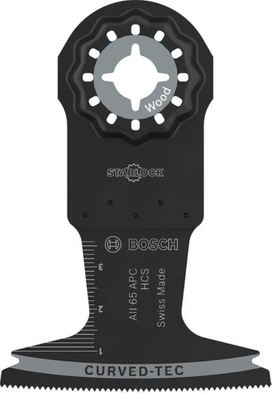 Bosch Bleu Accessoires 2608669256 Lame de scie plongeante Starlock large AII 65 APC HCS Wood Curved-Tec 65 x 40 10ST