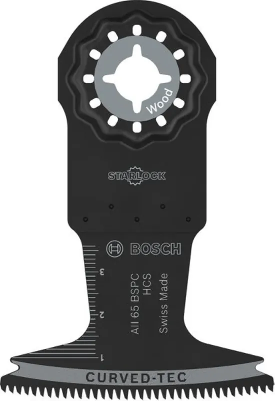 Bosch Bleu Accessoires 2608669258 Lame de scie plongeante Starlock large AII 65 BSPC HCS Hardwood Curved-Tec 65 x 40 1ST