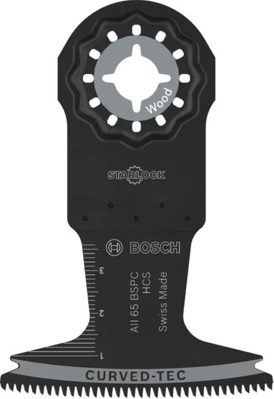 Bosch Bleu Accessoires 2608669259 Lame de scie plongeante Starlock large AII 65 BSPC HCS Hardwood Curved-Tec 65 x 40 5ST