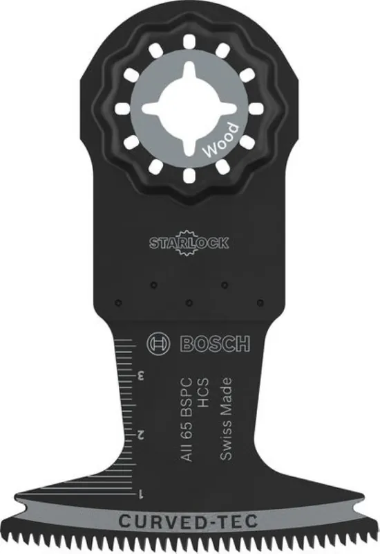 Bosch Bleu Accessoires 2608669260 Lame de scie plongeante Starlock large AII 65 BSPC HCS Hardwood Curved-Tec 65 x 40 10ST