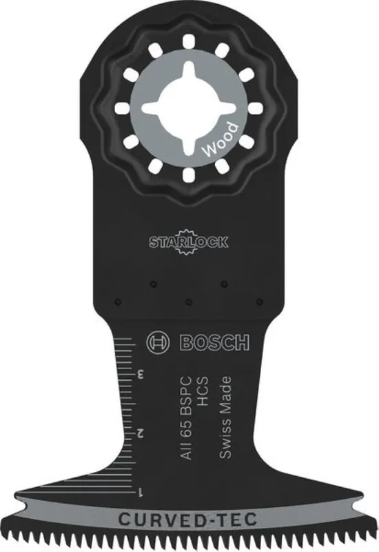 Bosch Bleu Accessoires 2608669261 Lame de scie plongeante Starlock large AII 65 BSPC HCS Hardwood Curved-Tec 65 x 40 25ST Bulk
