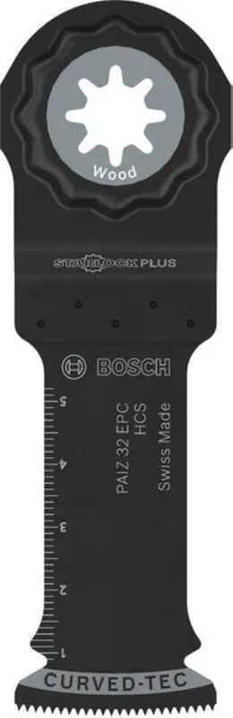 Bosch Bleu Accessoires 2608669276 Starlock Plus Lame de scie amovible PAIZ 32 EPC HCS Wood Curved-Tec 32 x 60 1ST