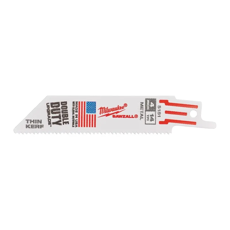 Milwaukee Accessoires 48475181 SAWZALL Lame de scie à guichet 100 x 14T 5ST