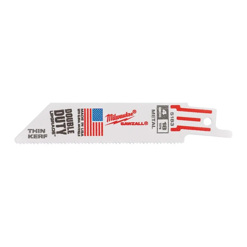 Milwaukee Accessoires 48475183 SAWZALL Lame de scie à guichet 100 x 18T 5ST