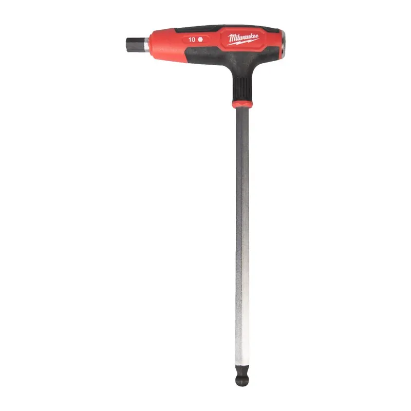 Milwaukee Accessoires 4932498688 Clé en T hexagonale 10mm poignée confort