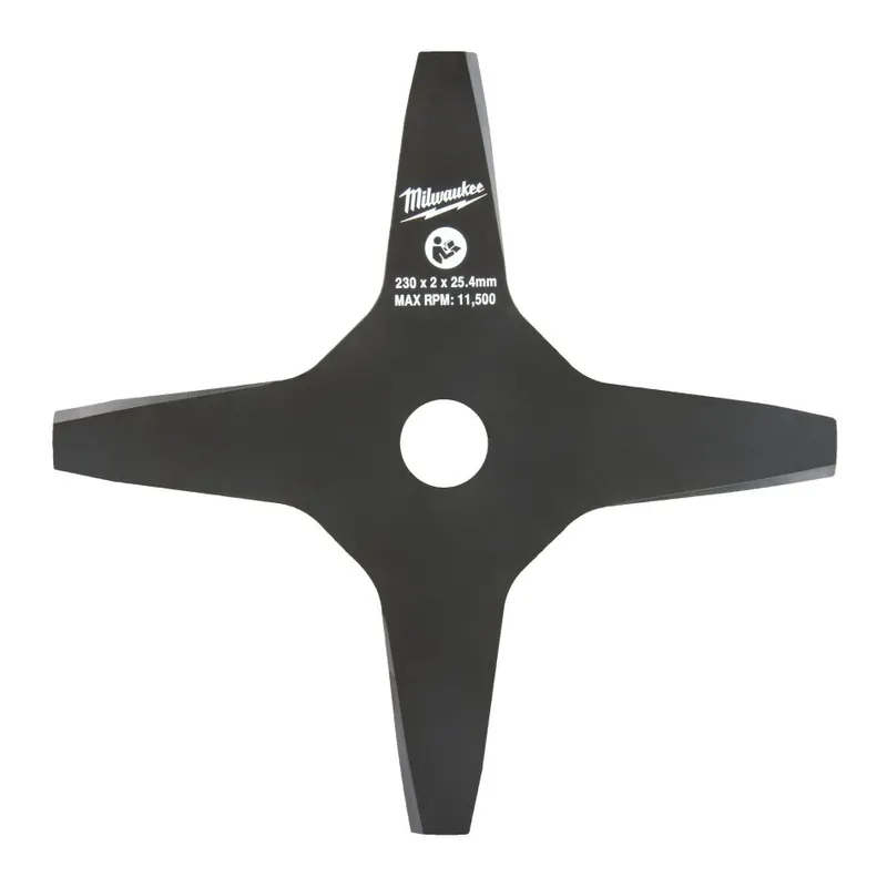 Milwaukee Accessoires 4932481041 Lame de débroussailleuse de remplacement 4 dents pour M18 FOPH-BCA