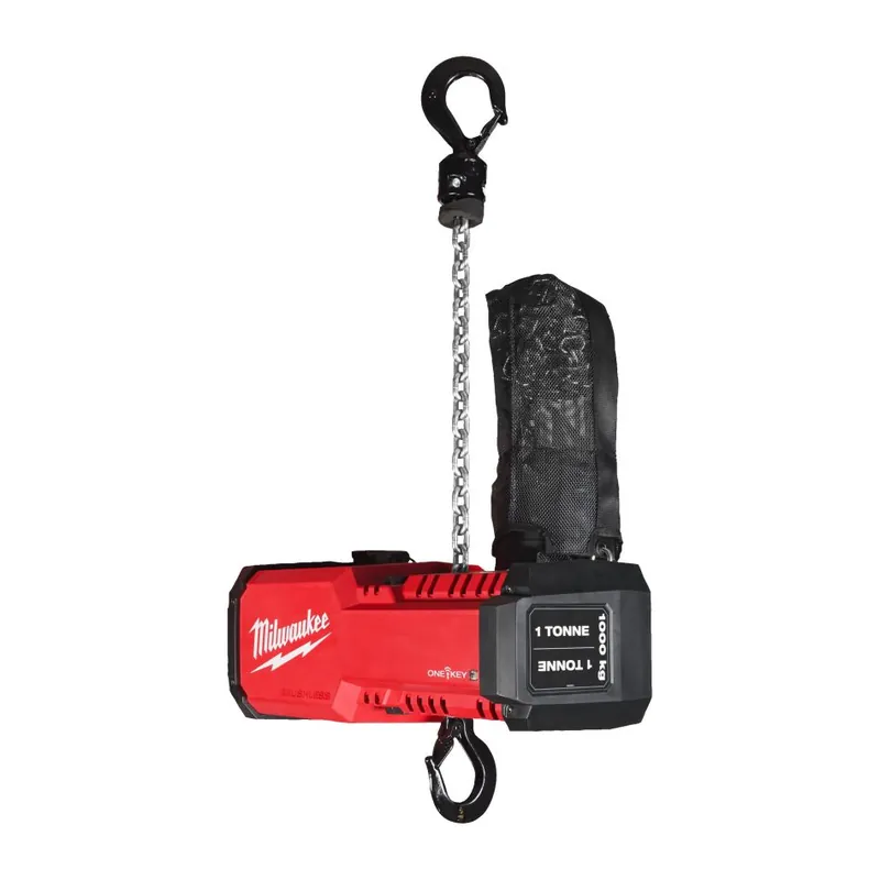 Milwaukee 4933500224 M18 BLCHTO-121 ONE-KEY Batterie palan à chaîne 1ton 1x 12Ah FORGE batterie et chargeur sans balais