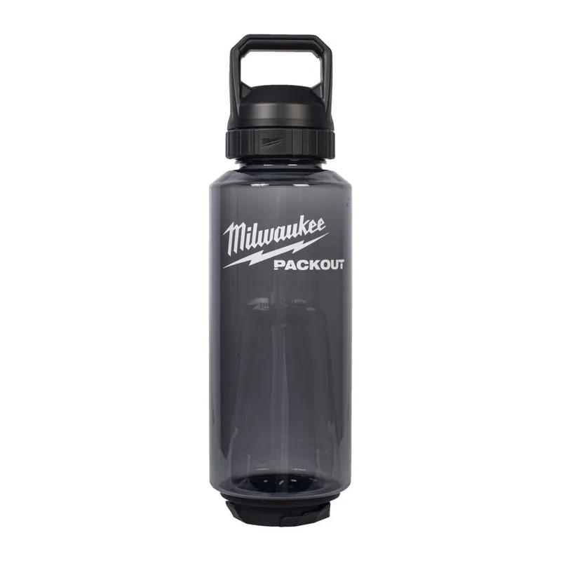 Milwaukee Accessoires 4932498641 PACKOUT 1420 ml Bouteille en plastique avec bouchon noir