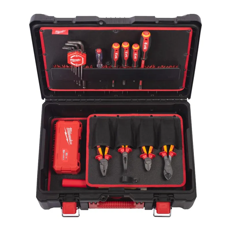 Milwaukee Accessoires 4932499466 PACKOUT Kit d‘électricien 62 pièces
