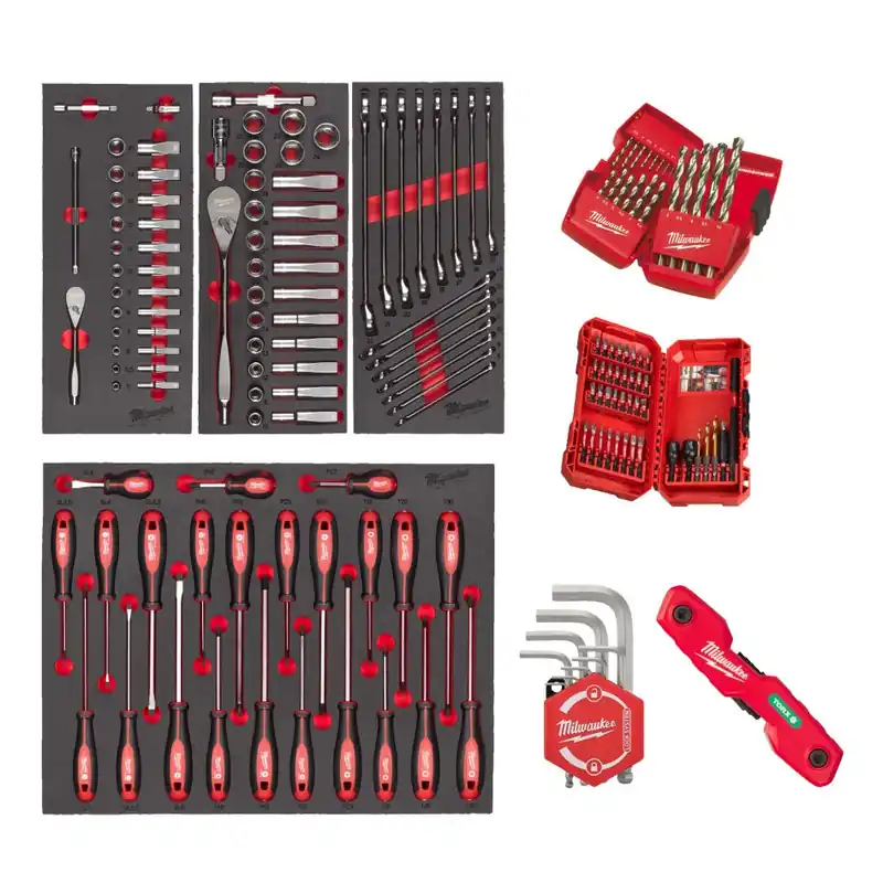 Milwaukee Accessoires 4932499473 Jeu d‘incrustations en mousse Master universel/général 170 pièces