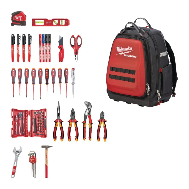 Milwaukee Accessoires 4932498407 Sac à dos PACKOUT pour l‘électricien