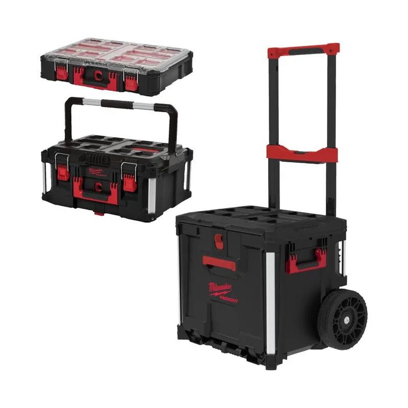 Milwaukee Accessoires 4932498984 PACKOUT mallette à outils roulante avec tiroirs