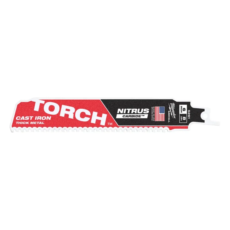 Milwaukee Accessoires 48475263 SAWZALL TCT TORCH Lame de scie à guichet NITRUS 300 x 8T 1ST