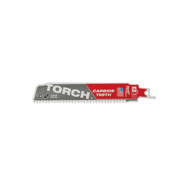 Milwaukee Accessoires 48475201 SAWZALL TCT TORCH Lame de scie à guichet 150 x 8T 1ST