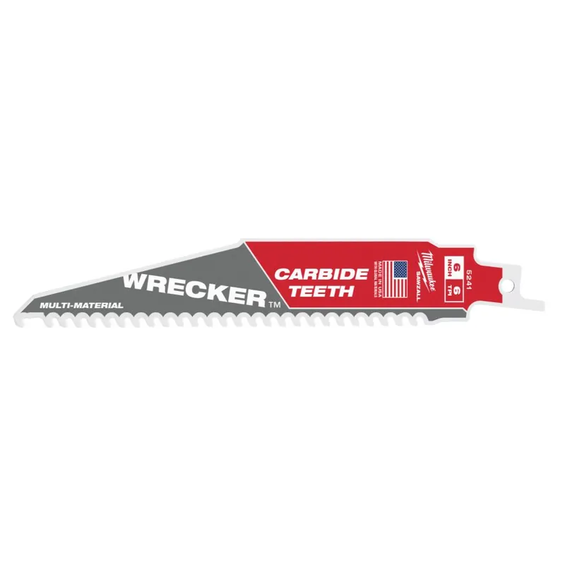 Milwaukee Accessoires 48475241 SAWZALL B. TCT WRECKER Lame de scie à guichet 150 x 6T 1ST