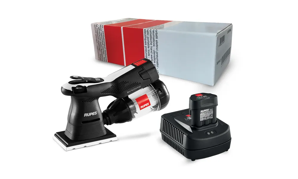 Rupes RU-HSE73N/STB Ponceuse orbitale IBRID 80X130 HSE73N 1x 18V 2.5Ah batterie et chargeur en boîte