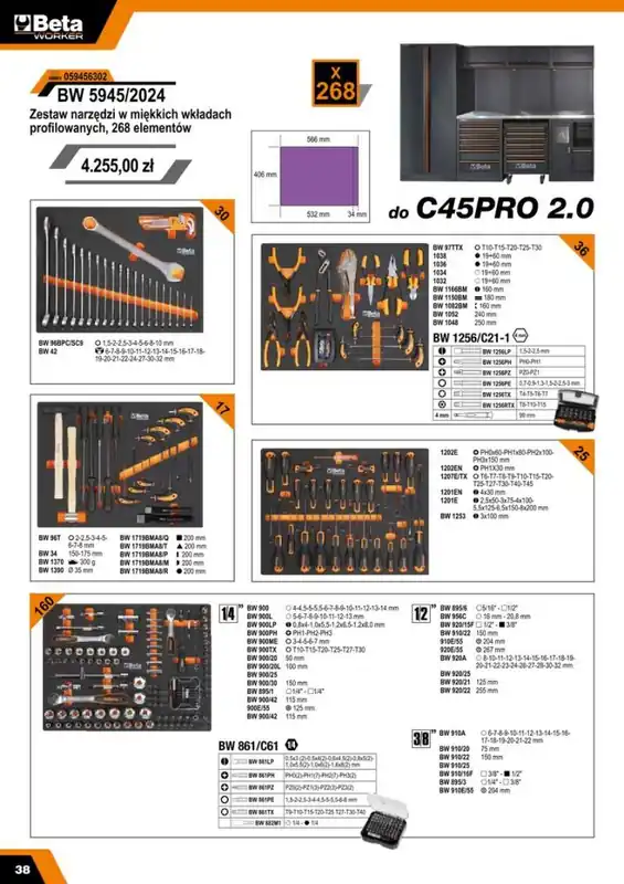 Beta 059456302 BW 5945/2023 Assortiment d‘outils 268 pcs.