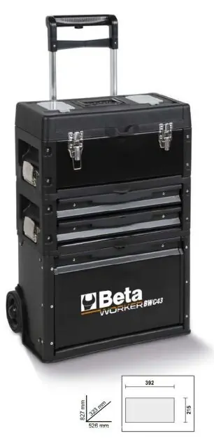 Beta 043006301 BW 4300E-TROLLEY Chariot à outils 251 pièces