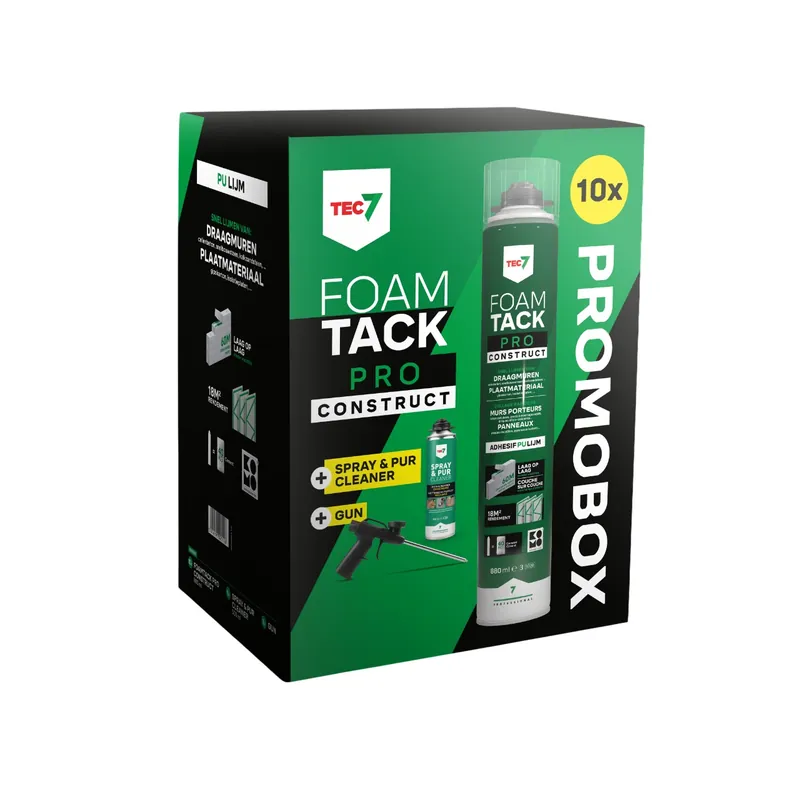TEC7 670996000 FoamTack Pro Construct Combipack mousse adhésive